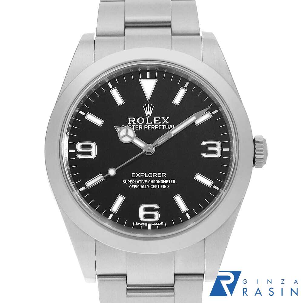 【ローン60回払い特別低金利】ロレックス エクスプローラーI 後期型 ホワイト369 214270 ブラック ランダム番 メンズ【中古】【腕時計】【送料無料】【返品OK】