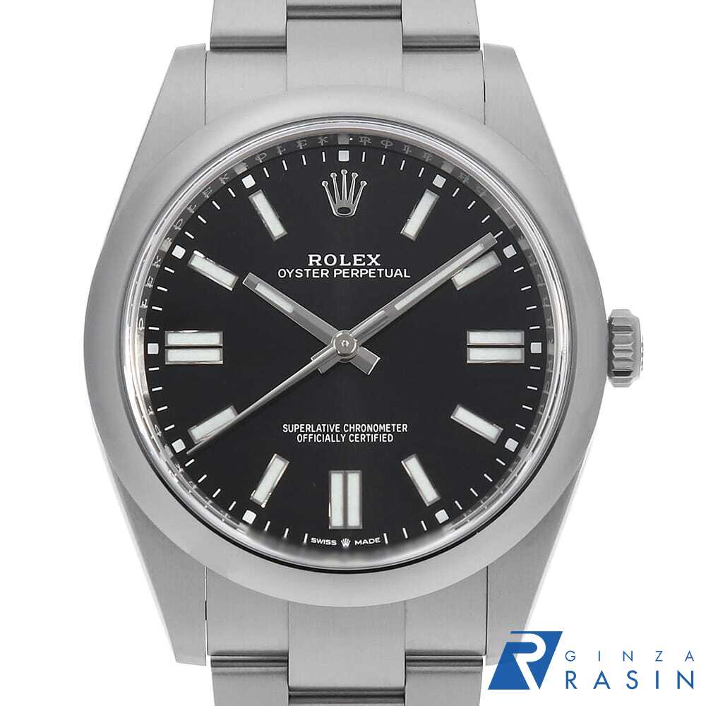 【最大3万円クーポン＆ポイント2倍】ロレックス オイスターパーペチュアル41 124300 ブラック ランダム番 メンズ【中古】【腕時計】【送料無料】【返品OK】【ローン60回払い特別低金利】