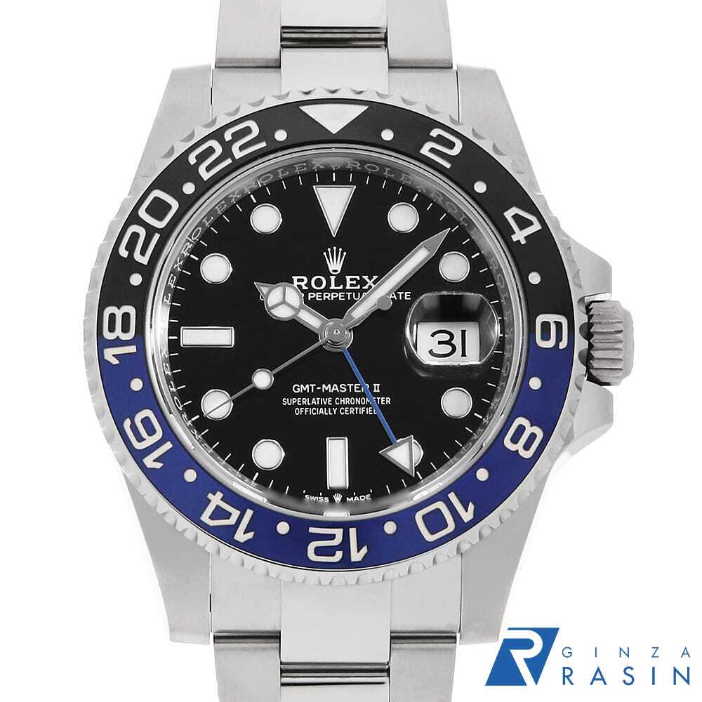 【ローン60回払い特別低金利】ロレックス GMTマスターII 126710BLNR ブラック 3列 ...