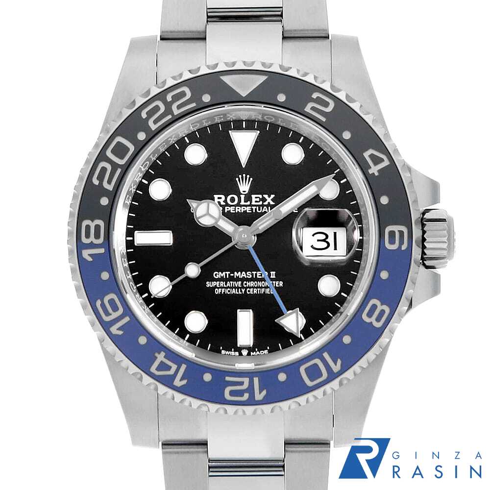 【ローン60回払い特別低金利】ロレックス GMTマスターII 126710BLNR ブラック 3列 ...