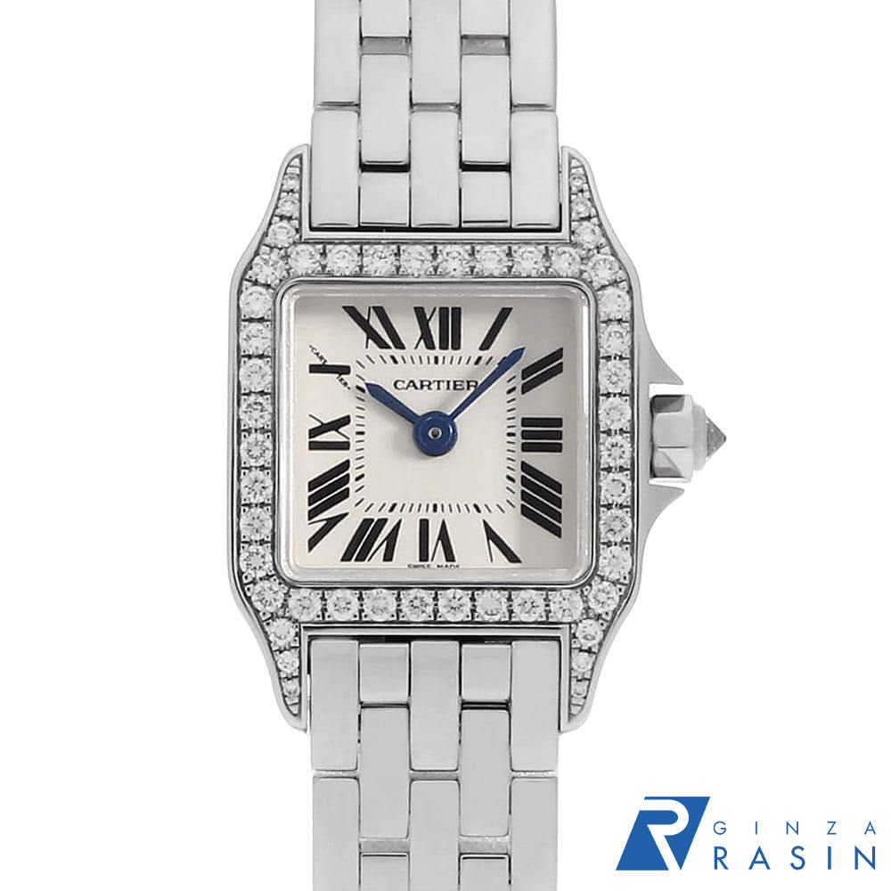 【ローン60回払い特別低金利】カルティエ ミニサントス ドゥモワゼル ベゼルダイヤ WF9005Y8 レディース【中古】【腕時計】【送料無料】【返品OK】