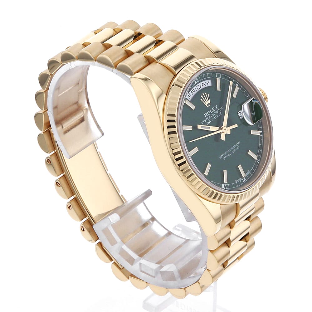 【ローン60回払い特別低金利】ロレックス デイデイト 118238 グリーン バー ランダム番 メンズ【中古】【腕時計】【送料無料】【返品OK】