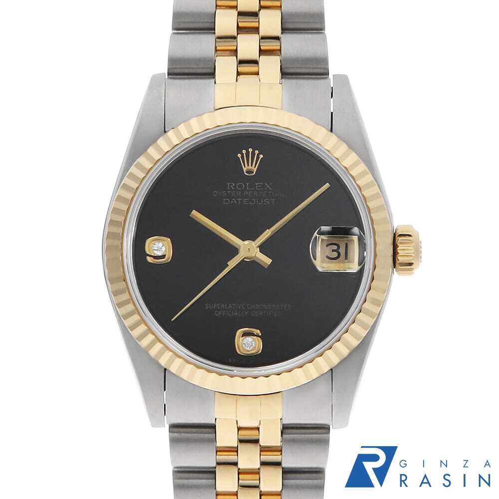 【ローン60回払い特別低金利】ロレックス デイトジャスト 6/9ダイヤ 68273 2BR オニキス U番 ボーイズ(ユニセックス)【中古】【腕時計】【送料無料】【返品OK】