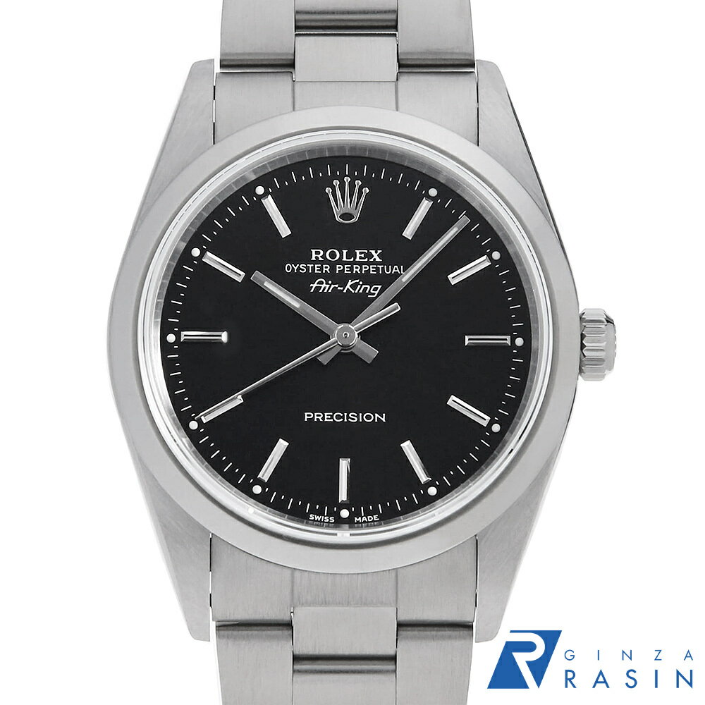 【ローン60回払い特別低金利】ロレックス エアキング 14000 ブラック バー