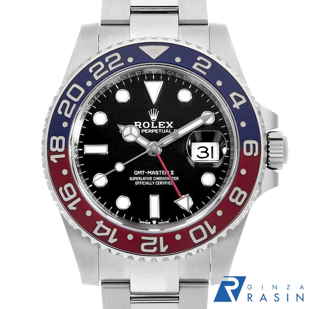【ローン60回払い特別低金利】ロレックス GMTマスターII 126710BLRO ブラック 3列 ...