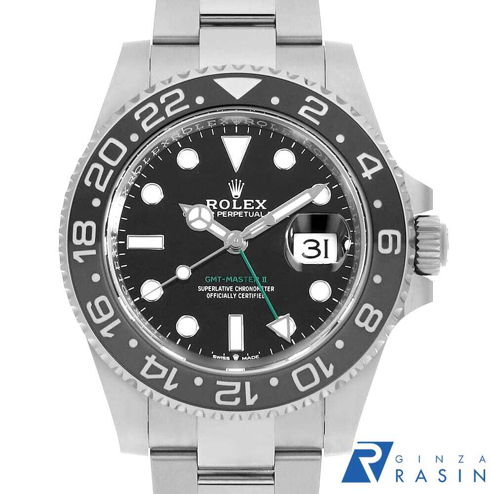 【ローン60回払い特別低金利】ロレックス GMTマスターII 126710GRNR ブラック 3列 ...