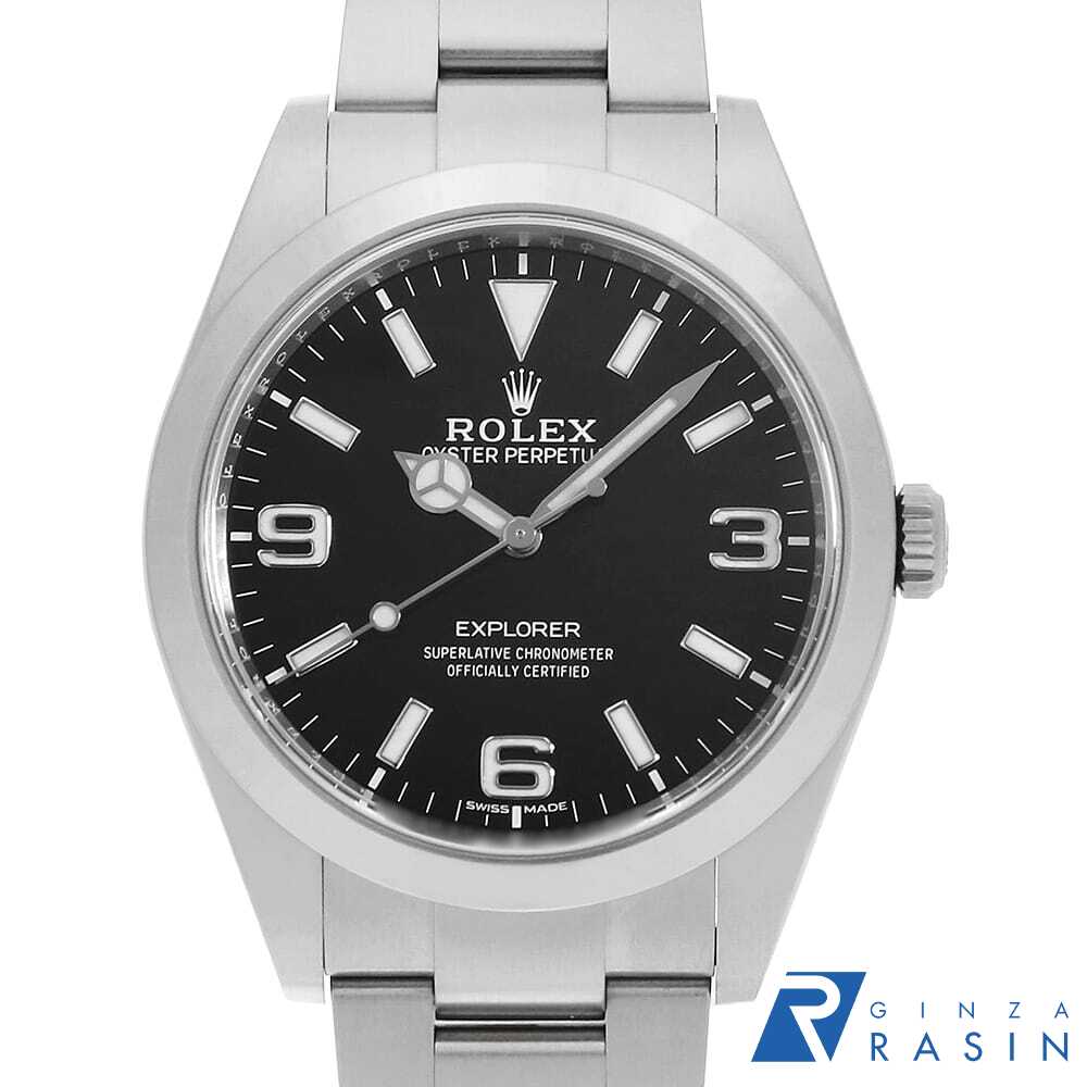 【ローン60回払い特別低金利】ロレックス エクスプローラーI 後期型 ホワイト369 214270 ブラック ランダム番 メンズ【中古】【腕時計】【送料無料】【返品OK】