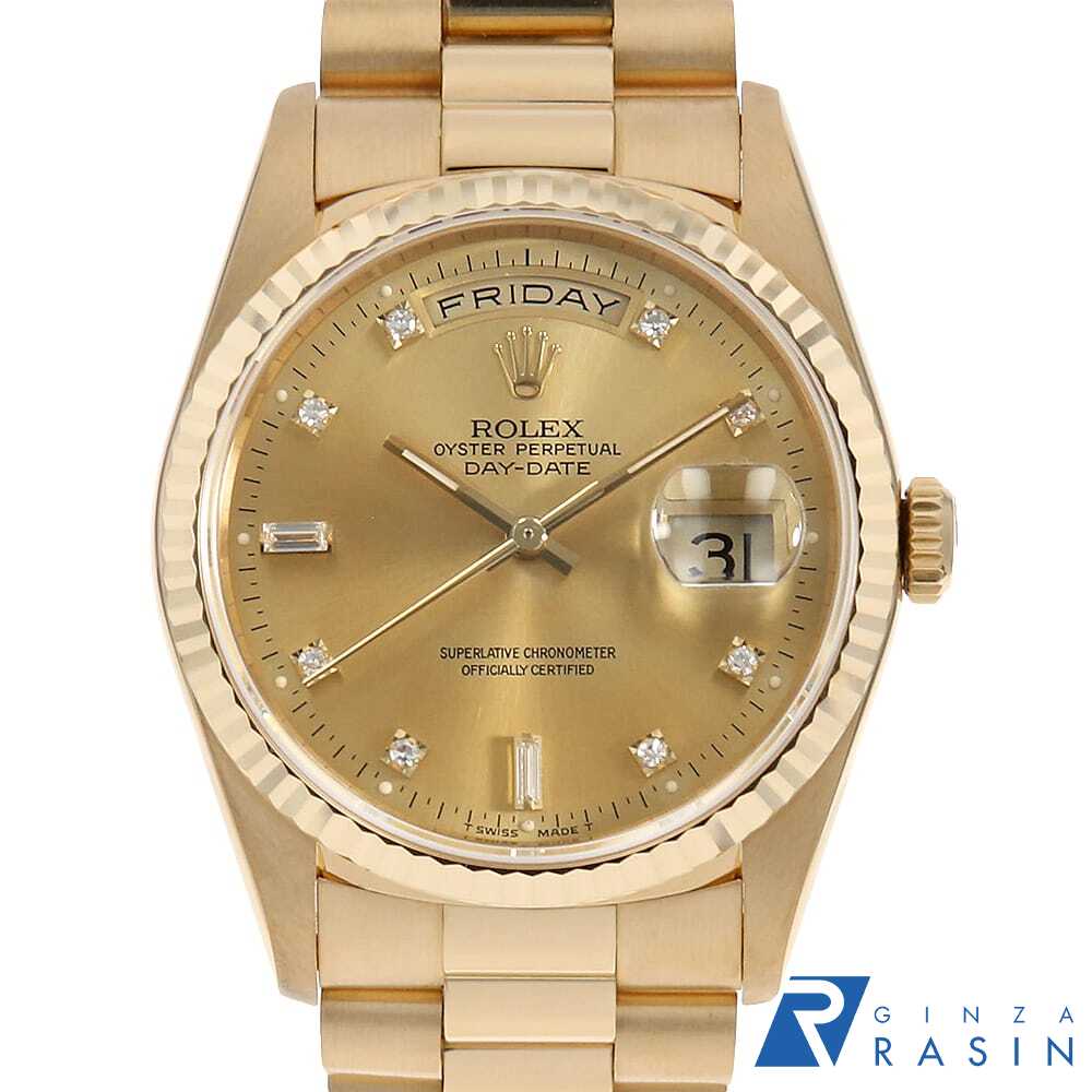 【ローン60回払い特別低金利】ロレックス デイデイト 8Pダイヤ 2Pバゲットダイヤ 18238A  ...