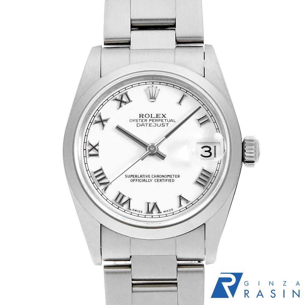 【最大3万円クーポン＆ポイント2倍】ロレックス デイトジャスト 78240 ホワイト ローマ K番 ボーイズ(ユニセックス)【中古】【腕時計】【送料無料】【返品OK】【ローン60回払い特別低金利】