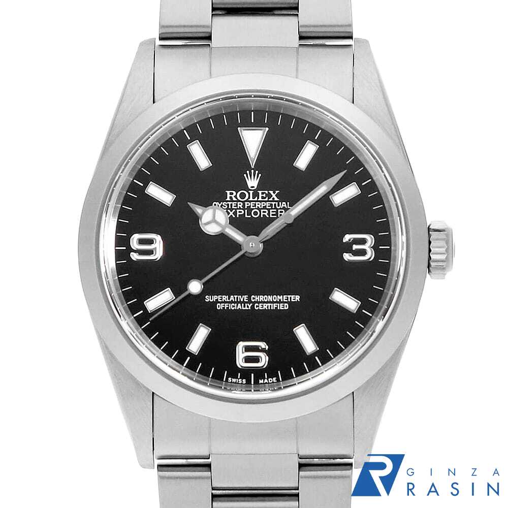 【ローン60回払い特別低金利】ロレックス エクスプローラーI 14270 ブラック A番 メンズ【中古】【腕時計】【送料無料】【返品OK】のサムネイル