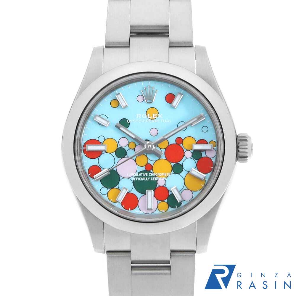 【最大3万円クーポン＆ポイント2倍】ロレックス オイスターパーペチュアル31 277200 ターコイズブルー セレブレーションモチーフ ランダム番 ボーイズ(ユニセックス)【中古】【腕時計】【送料無料】【返品OK】【ローン60回払い特別低金利】