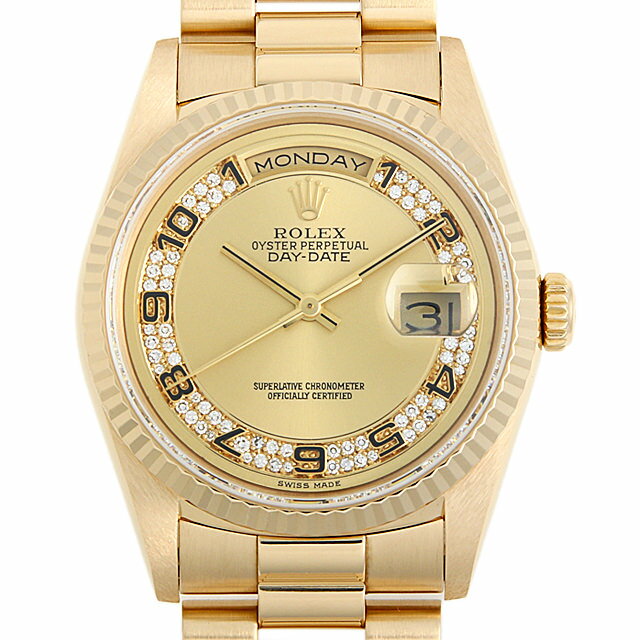 【ローン60回払い特別低金利】ロレックス デイデイト ミリヤードダイヤ 18238MA シャンパン/ ...