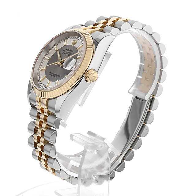 【60回払いまで無金利】ロレックス デイトジャスト 116233 シルバー×グレー/バー D番 メンズ(16F4ROAU0282)【中古】【腕時計】【送料無料】