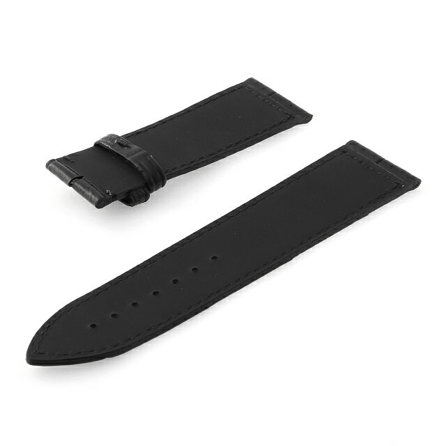 【60回払いまで無金利】RASINオリジナル フランクミュラー ロングアイランド 尾錠用革ベルト クロコダイル 裏ラバーコーティング 艶消し 黒/ブラック 24mm-22mm FMLIAB2422【新品】【腕時計】【ストラップ】【送料無料】