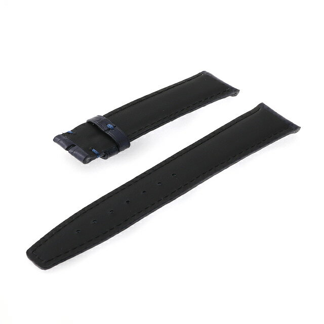 【60回払いまで無金利】RASINオリジナル IWC ポルトギーゼ 尾錠用革ベルト クロコダイル 裏ラバーコーティング 艶消し 紺/ネイビーブルー 20mm-18mm IWPGAB2018【新品】【腕時計】【ストラップ】【送料無料】