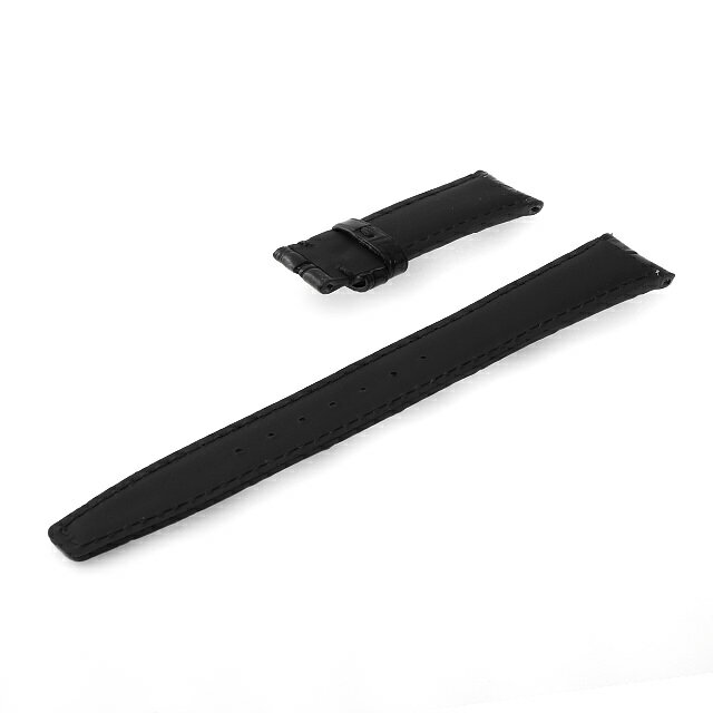 【60回払いまで無金利】RASINオリジナル IWC ポルトギーゼ Dバックル用革ベルト クロコダイル 裏ラバーコーティング 艶消し 黒/ブラック 20mm-18mm IWPGDB2018【新品】【腕時計】【ストラップ】【送料無料】