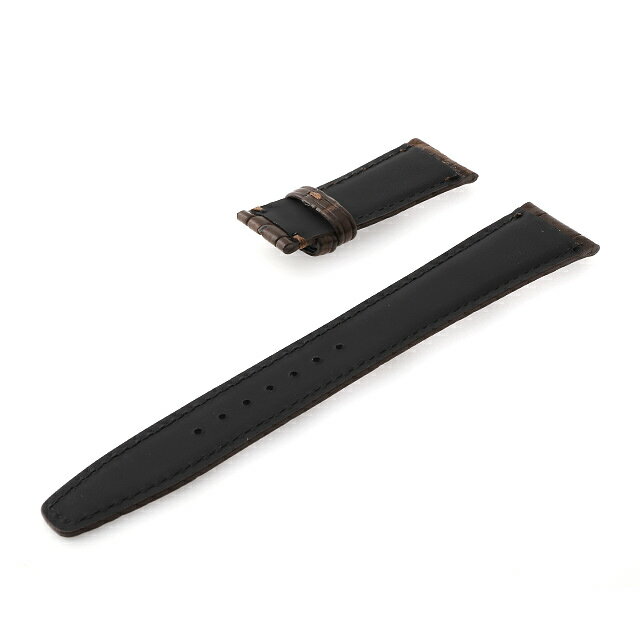 【60回払いまで無金利】RASINオリジナル IWC ポルトギーゼ Dバックル用革ベルト クロコダイル 裏ラバーコーティング 艶消し 濃茶/ダークブラウン 22mm-18mm IWPGDB2218【新品】【腕時計】【ストラップ】【送料無料】
