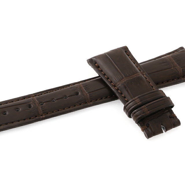 【60回払いまで無金利】RASINオリジナル IWC ポルトギーゼ Dバックル用革ベルト クロコダイル 裏ラバーコーティング 艶消し 濃茶/ダークブラウン 22mm-18mm IWPGDB2218【新品】【腕時計】【ストラップ】【送料無料】