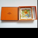 HERMES エルメス ミニトレイ 小皿 お皿 灰皿 アッシュトレイ 箱付 贈呈品 南国 鳥 ノベルティ 皿 陶器 食器 箱付き 新品未使用品 中古 h-001...