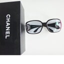 美品 CHANEL シャネル サングラス レディース メンズ ココマーク ブラック系 ケース付き ブランド 正規 本物 UVカット おしゃれ バカンス 紫外線対策 中古