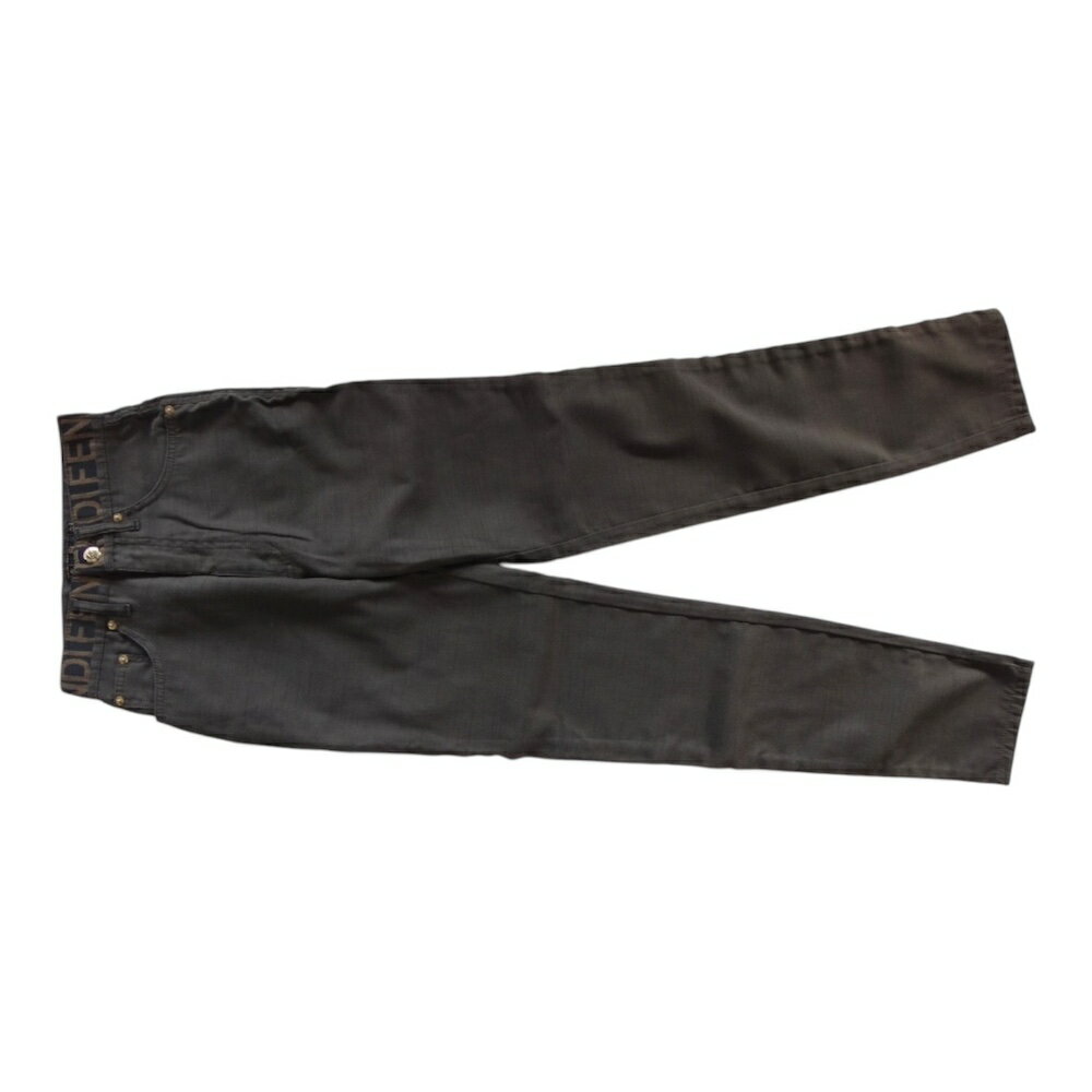 【最大3万円OFFクーポン発行中！】超美品 FENDI パンツ 26 ブラウン ウエストFENDI刺繍ロゴ カジュアル かっこいい メンズライク レディース 中古