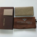 美品 BOTTEGA ボッテガ 長財布 レディース メンズ札入れ 薄い 小銭入れ無 ベージュ系 財布 サイフ 箱付き プレゼント 本物 中古 t-002 2