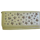 【最大3万円OFFクーポン対象!〜10/27】JIMMY CHOO ジミー チュウ イエロー ボタンフック 長財布 革 小銭入れ 有り レディース 二折り【中古】t-002 t16-3308 00(4)