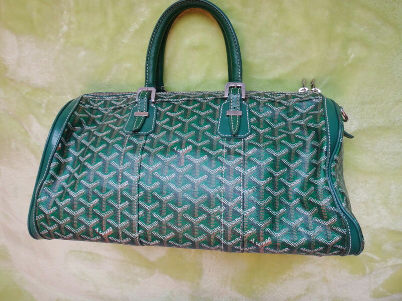 20% GOYARD ゴヤール ボストンバック クロワジェール メンズ レディースースグリーン【中古】t16-3322 00