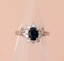 PT900 サファイア リング 1.05ct FD0.45ct #10 指輪【中古】【楽ギフ_包装】t-001 10000408 00