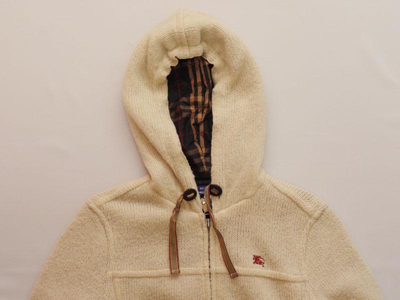 バーバリー ニットパーカーBurberry BLUE LABEL ブルーレーベル ニットパーカー オフホワイト サイズ38 古着 auc-rayline-10001755 レイライン サンプル画像3