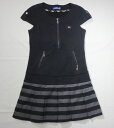 バーバリー ワンピース Burberry Blue Label バーバリーブルーレーベル ワンピース サイズ38 M レディース 黒×グレー ボーダー 半袖 古...