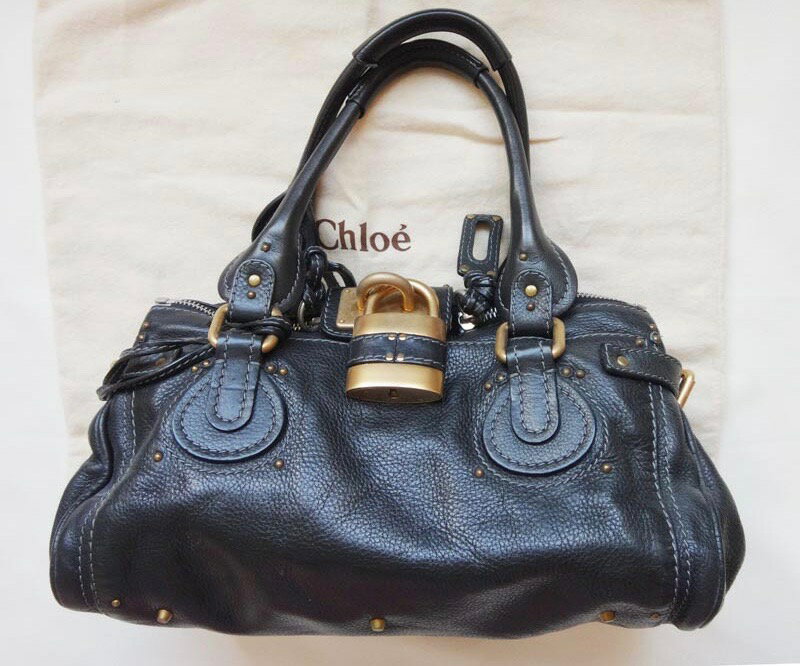 Chloe クロエ ショルダーバッグ 本物 パディントン 黒【中古】