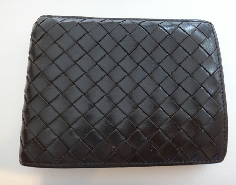 BOTTEGA VENETA ボッテガ ヴェネタ ラウンドファスナー 長財布 美品 レザー 黒 114076【中古】t-002 t17-4388