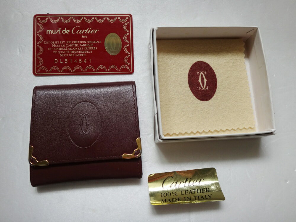 美品 Cartier カルティエ マストライン コインケース レザー メンズ レディース 小...