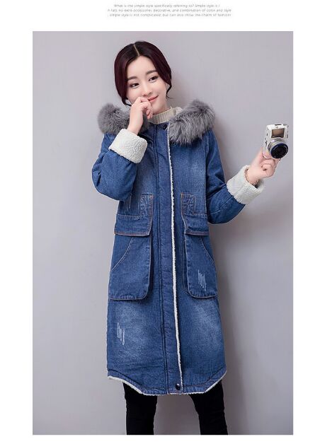 レディース アウター コート ロングコート 防寒 デニムジャケット フード付き M-3XLサイズ ビックサイズ ビック パーカー　ビッグtシャツ t-003△△bhz170921-122