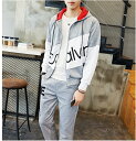 新着 メンズ スウェット上下セット カジュアルグレー ブルー ブラック ライン スリム 新品 春夏新 ◇◇da118-b675▲▲