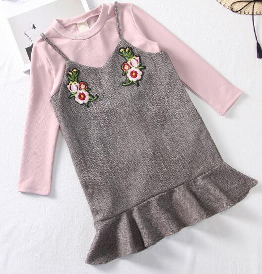 キッズファッション ジャンパースカート ワンピース 2点セット 新品未使用品 t-003△△w10273