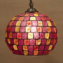 【Atelier Glass Lamp 】ヨーロピアンテースト アトリエグラス ランプ バルーンPINK MULTI 新品未使用品 t-003△△