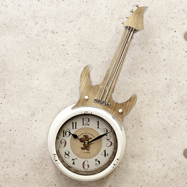 レトロ調 TEXAS CLOCK COWBOY GUITAR テキサス クロック カウボーイギター 新品未使用品 t-003△△ [2]