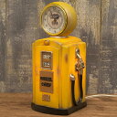 時計付ライト ナイトランプ【Night Clock Lamp】ROUTE66 GUS PUMP Yellow 新品未使用品 t-003△△