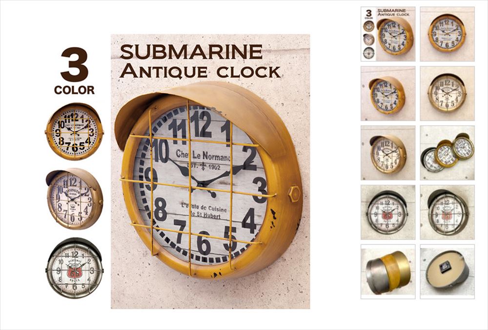 yAntique Clock Submarinez AeB[NNbN Tu} Vigpi t-003