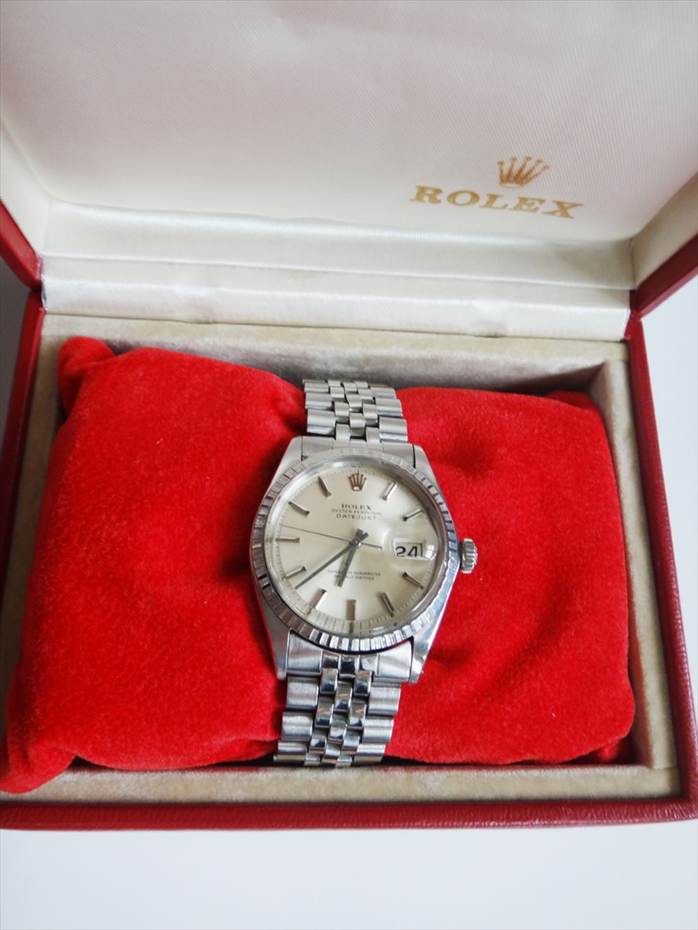 磨き済み ROLEX ロレックス 腕時計 メンズ デイトジャスト 1603 旧 34mm 手首周り15.5cm 2番中古 t-004 t17-4328