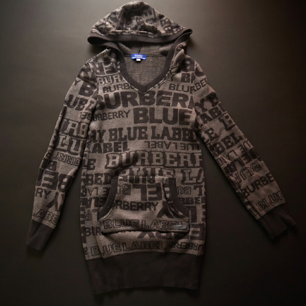 Burberry バーバリーブルーレーベル ニット セーターニットチューニック レディース カーディガン 毛100％ 古着 中古 auc-rayline-10015147 レイライン サンプル画像2