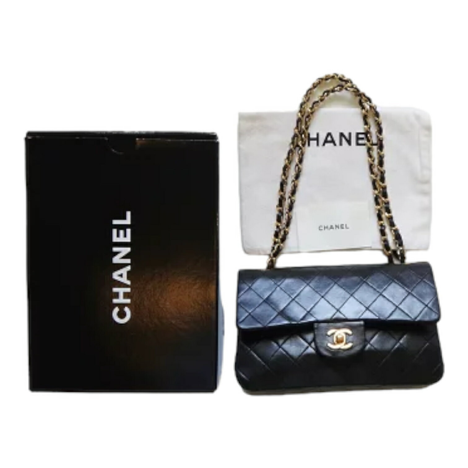 CHANEL bag シャネル バッグ マトラッセ シルバー チェーン ショルダー 1113 スモールサイズ ラムスキン 23 黒 鞄 かばん カバン レディースバッグ レディース 正規 人気 本物 中古 正規 c1001936