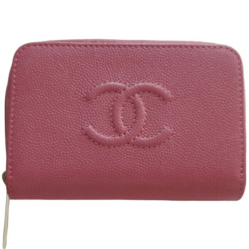 CHANEL シャネル コインケース ココマーク キャビアスキン A68890 小銭入れ ピンク レディース 中古 c-002 c16-3571