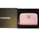 CHANEL 美品 シャネル カードケース 名刺入れ コインケース ミニ財布 コンパクト財布 ポーチ レザー キャビアスキン ココマーク カードケース CC CCマーク ピンク ゴールド マトラッセ 定番 レザー レディース メンズ 中古 c-002