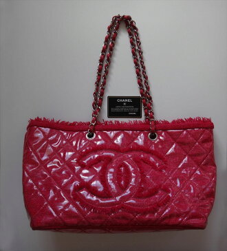 50%OFF CHANEL BAG シャネル バッグ マトラッセ ココ パテントトワレ ビニール チェーン トート ショルダーバッグ ピンク レディース 鞄 かばん 斜め掛け 入学式 卒業式 シルバー金具 プレゼント 高級 ギフト【中古】