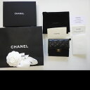 新品 CHANEL シャネル 財布 キャビア 三つ折りサイフ 黒 マトラッセ ミニ財布 小銭入れ レディース レザー ミニさいふ ココマー男女兼用 スモール ブ...