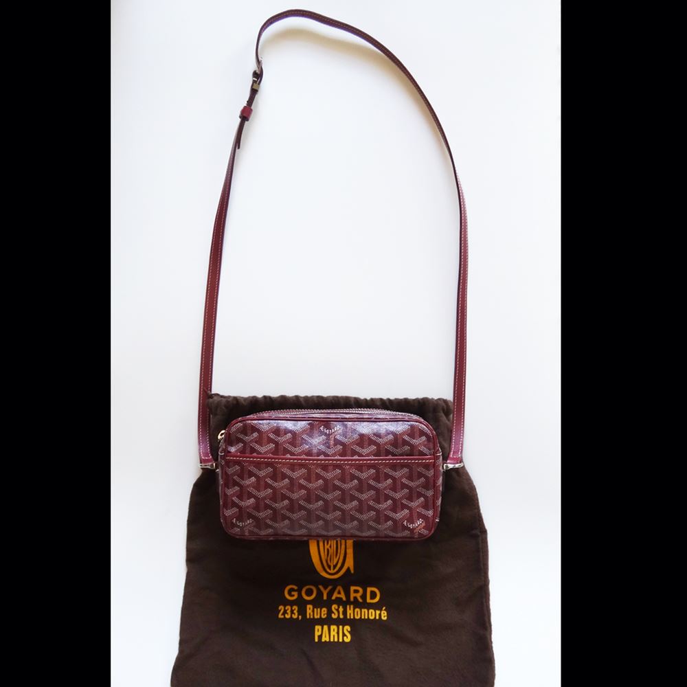 GOYARD ゴヤール ショルダーバッグ レディース カップヴェール ボルドーマルチ コーティング ナイロン 中古