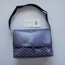 超美品 GOYARD ゴヤール ショルダーバッグ レディース カペシアンMM メンズ レディース 斜め掛け ブルー コーティング 気品 大容量 トラベルバック ARO020192 ナイロン 中古 t1001717